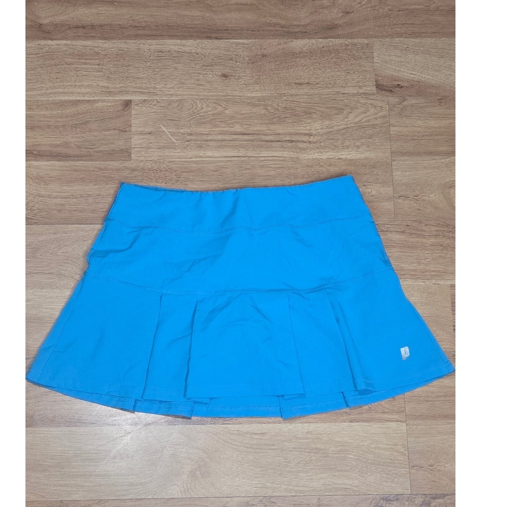 Prince Womens Blue Pleated Tennis Skort Athletic Skirt Size Small Cyan